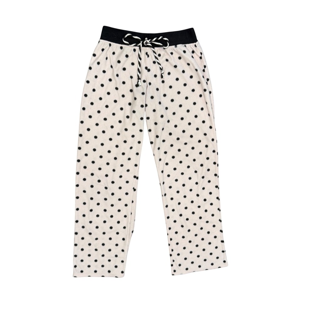 Betsey Johnson Pink Polka Dot Fleece Pajama Pants XS
